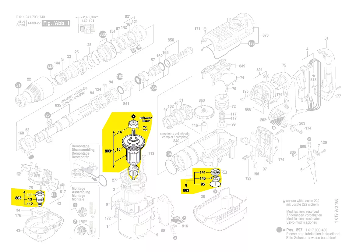 Induit BOSCH réf. 1 614 011 098